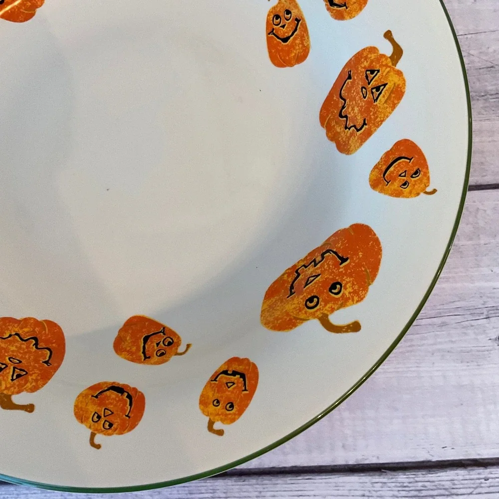 Longaberger Halloween Treats Bowl Jack O Lantern Pumpkin Pasta Serving 12 Inch